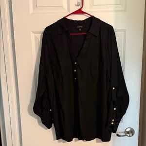Torrid size 2 Black Casual Button Down Shirt